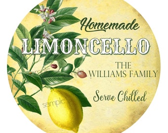 Custom Limoncello lables, Lemon Tags, Lemon Stickers, Limecello Labels, Homemade Limoncello, Orangecello, Wedding favors