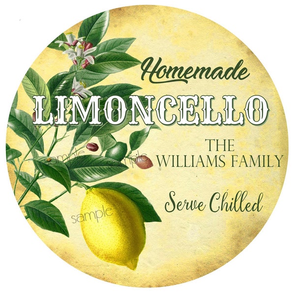 Custom Limoncello lables, Lemon Tags, Lemon Stickers, Limecello Labels, Homemade Limoncello, Orangecello, Wedding favors