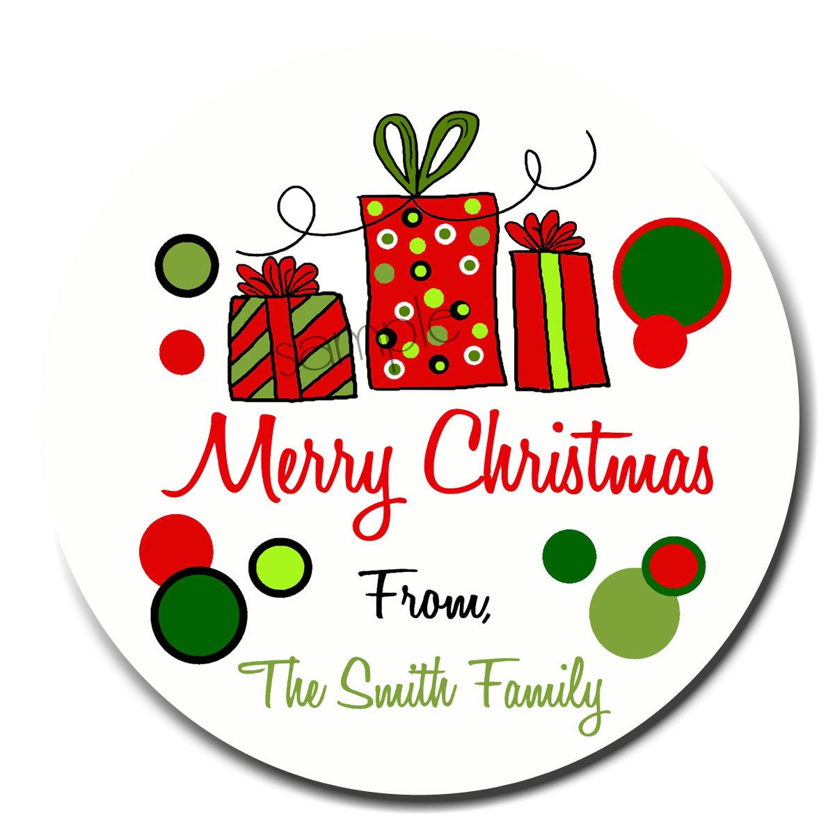 Personalized Christmas Stickers LB Christmas Gifts Santa - Etsy