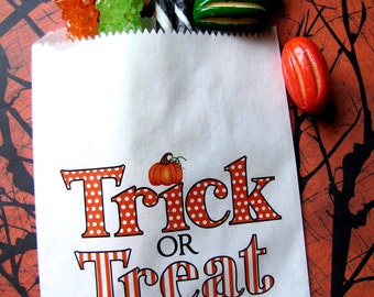 Personalized Halloween Treat Bags, Custom Trick or Treat Favor Sacks