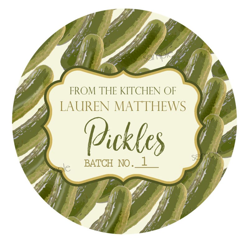 pickle canning jar labels sweet pickle canning labels dill etsy