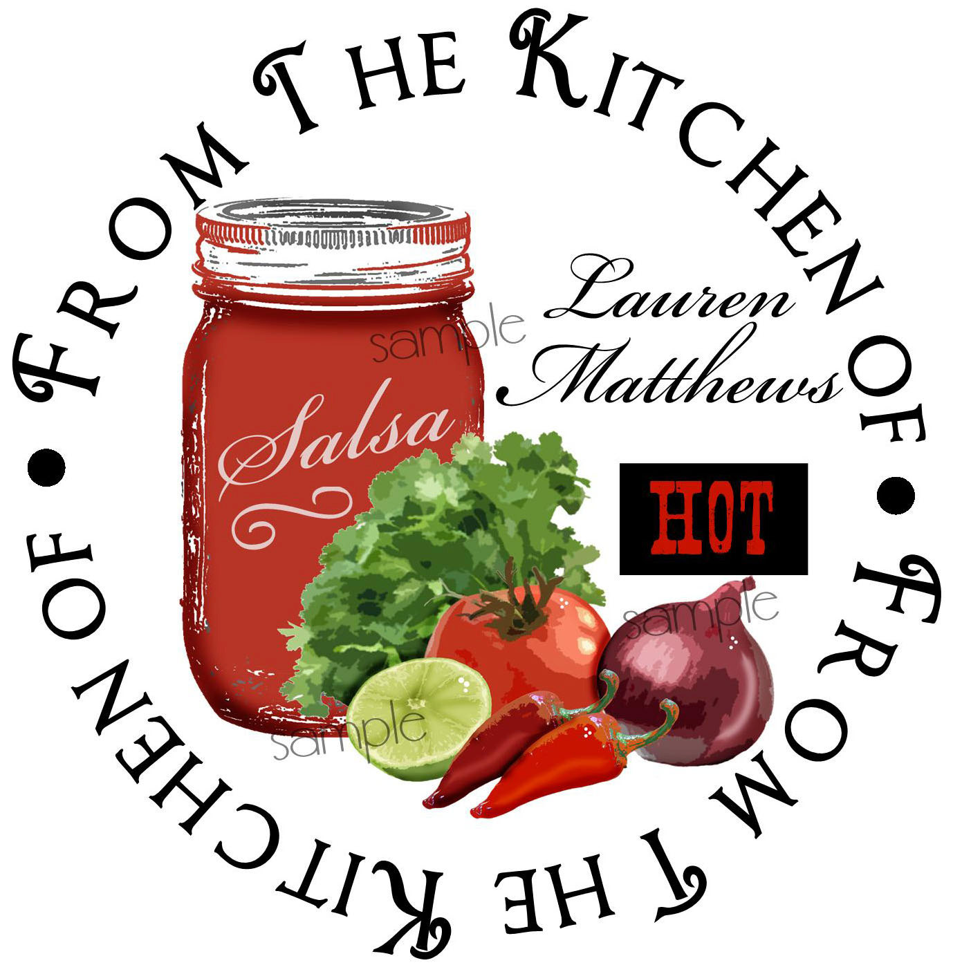Homemade Salsa Labels, Salsa Canning Labels, Salsa Canning Stickers ...