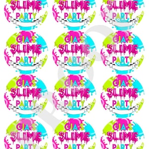Personalized Slime Stickers, Slime Party, Slime Favors, Slime Labels ...