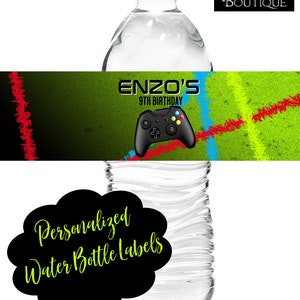 Video Game Birthday Party, Video Game water bottle labels, Gamer Waterbottle labels, Video game Party decorations, Drink labels