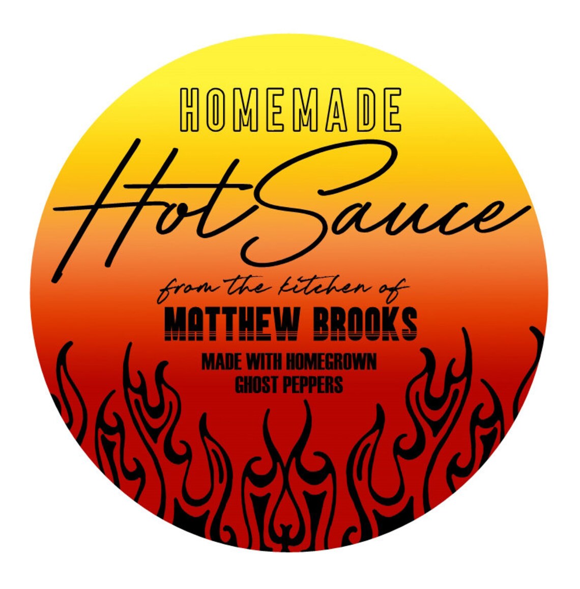 Hot Sauce Labels Hot Sauce Stickers Homemade Hot Pepper Etsy