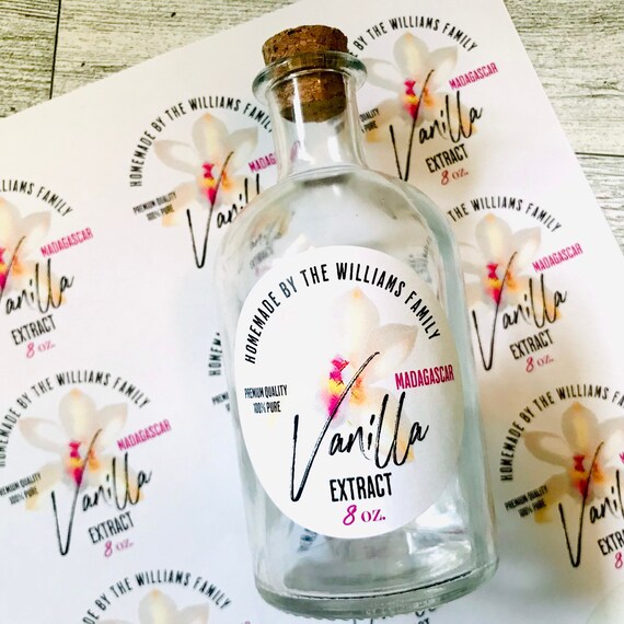 Vanilla Extract Labels Homemade Madagascar Vanilla Extract labels