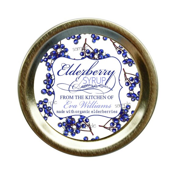 Elderberry Syrup Labels, Elderberry Jam labels, Elderflower Syrup ...