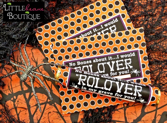 Printable Halloween Favors Rolo Wrappers DIY Candy - Etsy