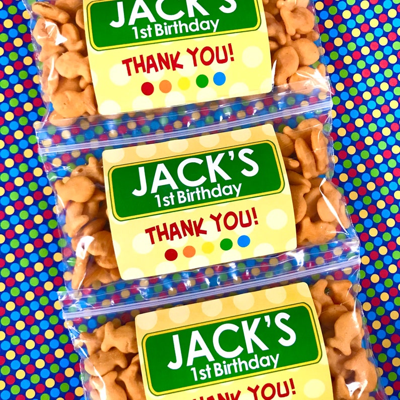 Kids Favor Bag Stickers Birthday Treat Bag Stickers Candy Etsy