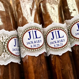 Custom Cigar Labels, Cigar Bar, Wedding Cigar Bands, Birthday Cigar Labels, Personalized Cigar Labels, Monogram Cigar Bands, custom colors