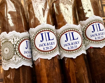 Custom Cigar Labels, Wedding Cigar Bands, Birthday Cigar Labels, Personalized Cigar Labels, Monogram Cigar Bands, custom colors