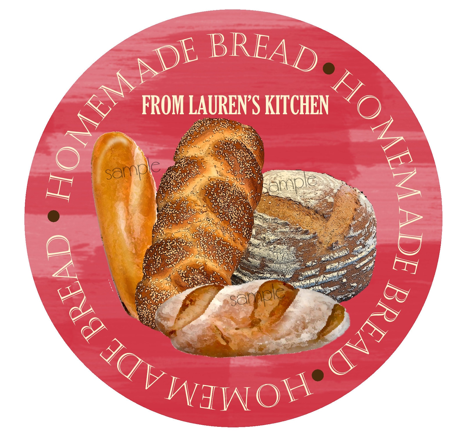 Personalized Bread Stickers, Homemade Bread Labels, Sourdough Bread ...