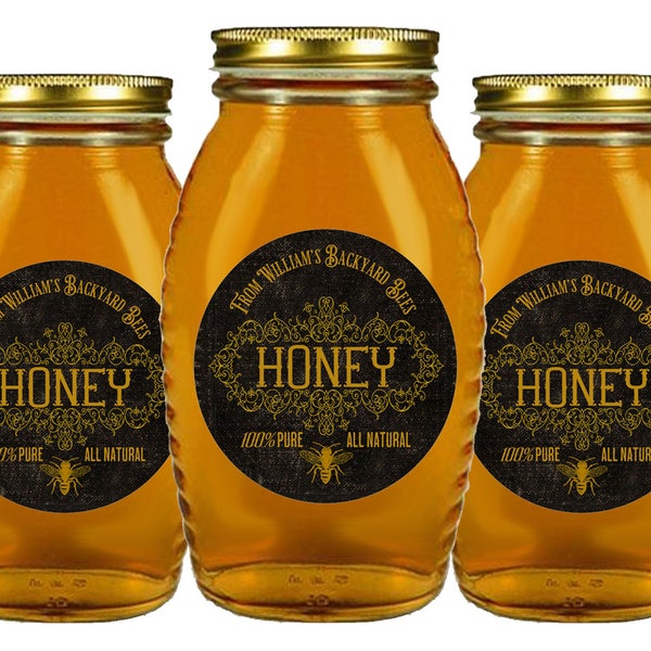 Honey Jar Labels Etsy