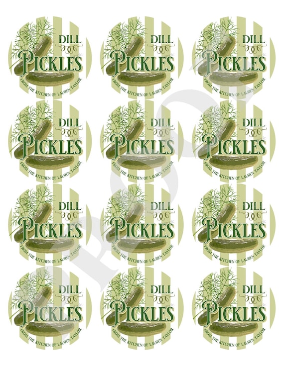 Pickle Canning Jar Labels, Dill Pickle canning labels, Sweet pickle jar labels, mason jar labels, personalized pickle labels, Garlic Pickles
