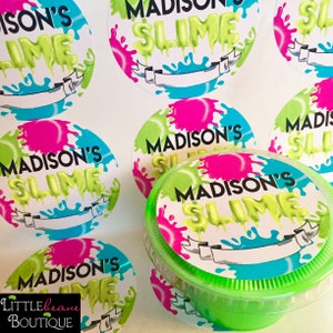 Slime Stickers, Slime Party, Slime favors, Personalized stickers, Slime Labels, DIY Slime, Kids Slime Business, custom slime stickers