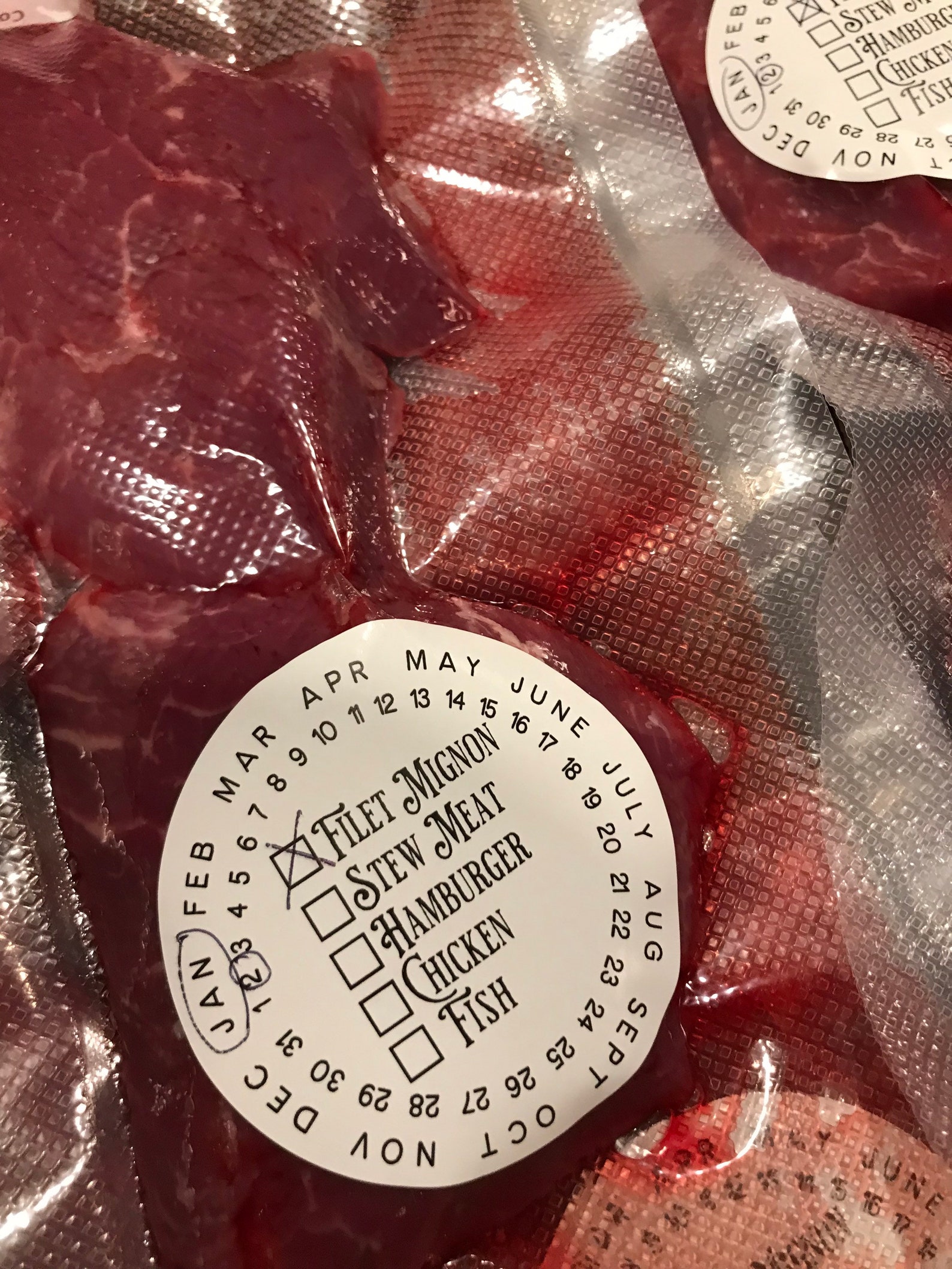 WATERPROOF Freezer Labels Meat Labels Freezer Food Labels Etsy