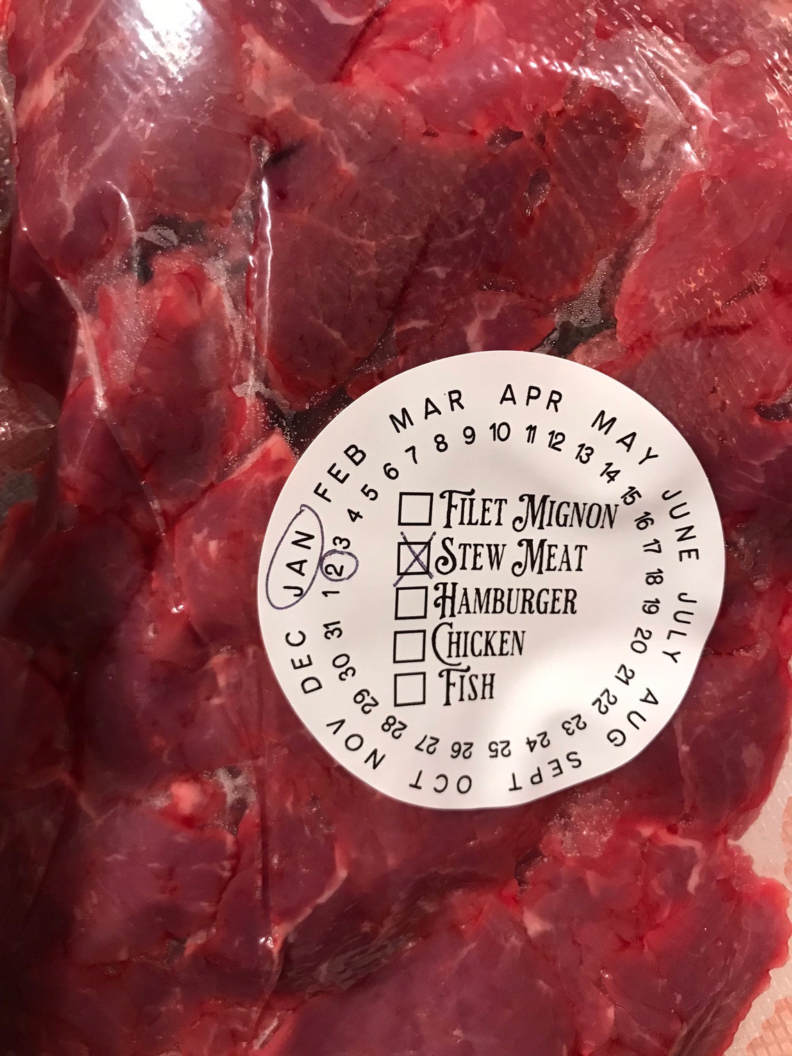 WATERPROOF Freezer Labels Meat Labels Freezer Food Labels Etsy