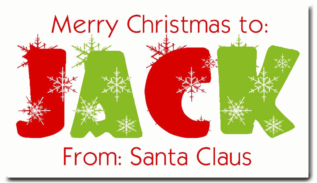 Personalized Christmas Stickers Santa Gift Stickers - Etsy