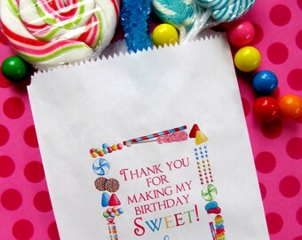 Personalized Candy Bags, Candy Sprinkle, Candy Favor bags, Candy Buffet bags, Birthday party, Sweets, Treats