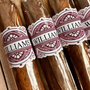 Custom Cigar Labels, Personalized Cigar Stickers, Wedding Cigar Bands, Birthday Cigar Labels, Monogram Cigar Labels, custom colors