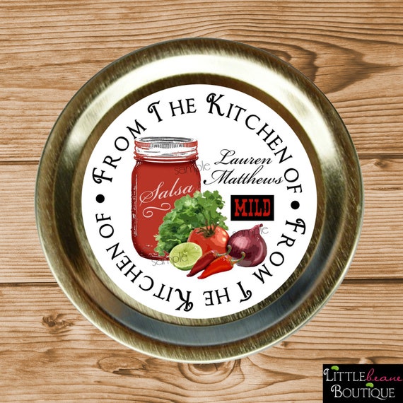 Salsa Stickers, Canning Labels, Salsa Canning Labels, Salsa Mason Jar stickers, salsa Labels, Custom, Personalized Labels,Set of 12 Il_570xn