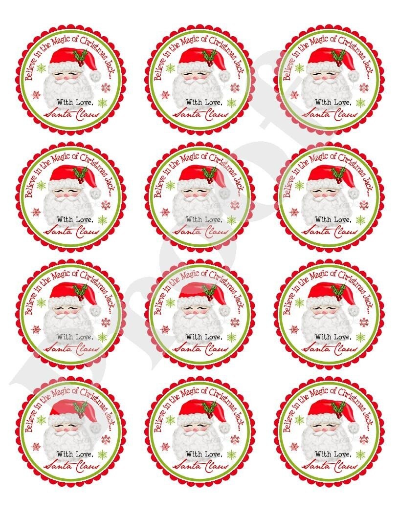 Santa Stickers Christmas stickers Santa Claus gift stickers | Etsy