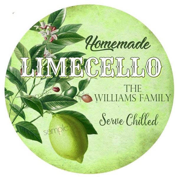 Custom Limecello lables, Lime Tags, Lime Stickers, Limecello Labels, Homemade Limecello, Orangecello,  Limoncello, Wedding favors