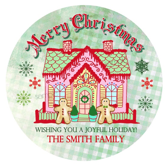 Christmas Stickers Gingerbread house Gingerbread Man | Etsy