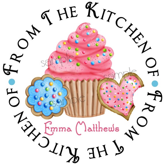 Cupcake stickers, Cookie Stickers, Baking labels, Cupcakes, baking stickers, Kitchen stickers, Labels,Favor, Hostess, Housewarming,set of 12 Il_570xn