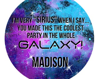 Galaxy Party, Galaxy Stickers, Galaxy Birthday party Supplies, Gilft stickers, Nebula Party, Out of this world, Space Party, Party Favors