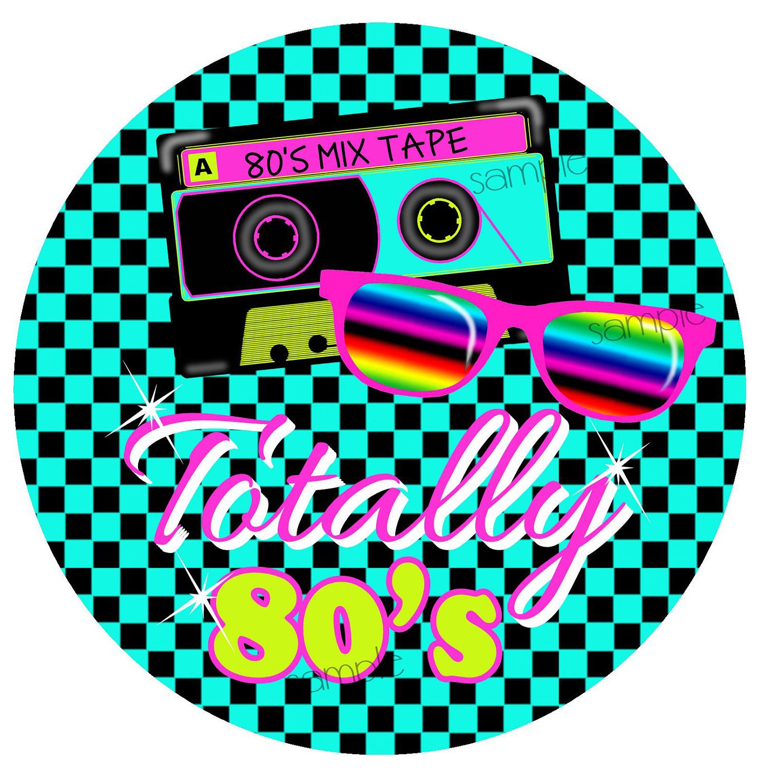 80's party 80's stickers 80's favor labels Etsy