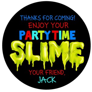 Glow Party stickers, Boys Slime Stickers, Slime Party, Slime favors, Labels, Slime favors, DIY Slime, party slime
