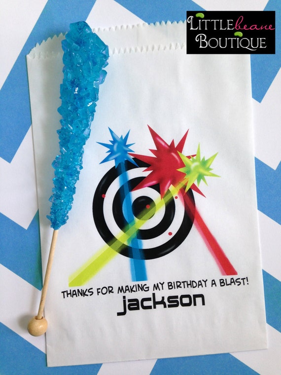 Laser Tag favor bags, Laser tag Birthday Party, Laser tag candy bags, girls, boys, treat bags, candy bags, laser tag party favor Il_570xn