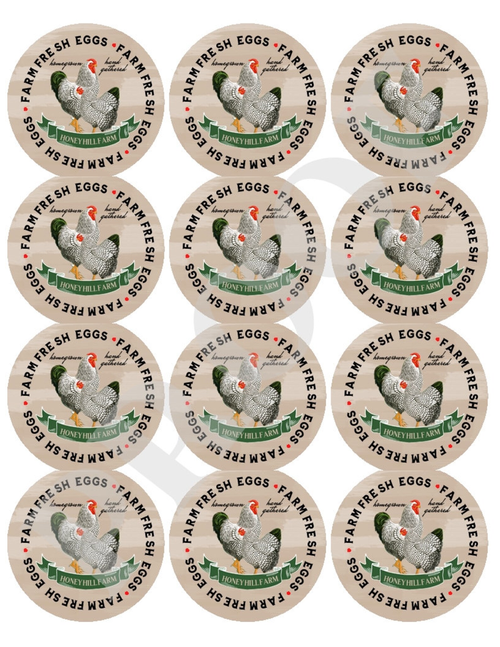 Personalized Egg Carton Stickers Farm Fresh Egg Labels Fresh Etsy