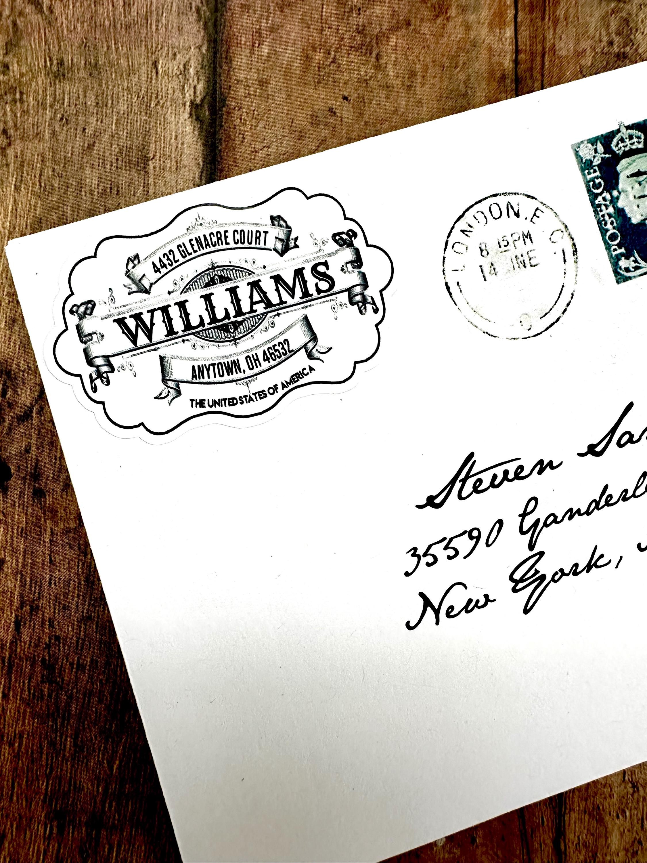 Heritage Style Return Address Labels, Vintage Style Mail Post Labels ...