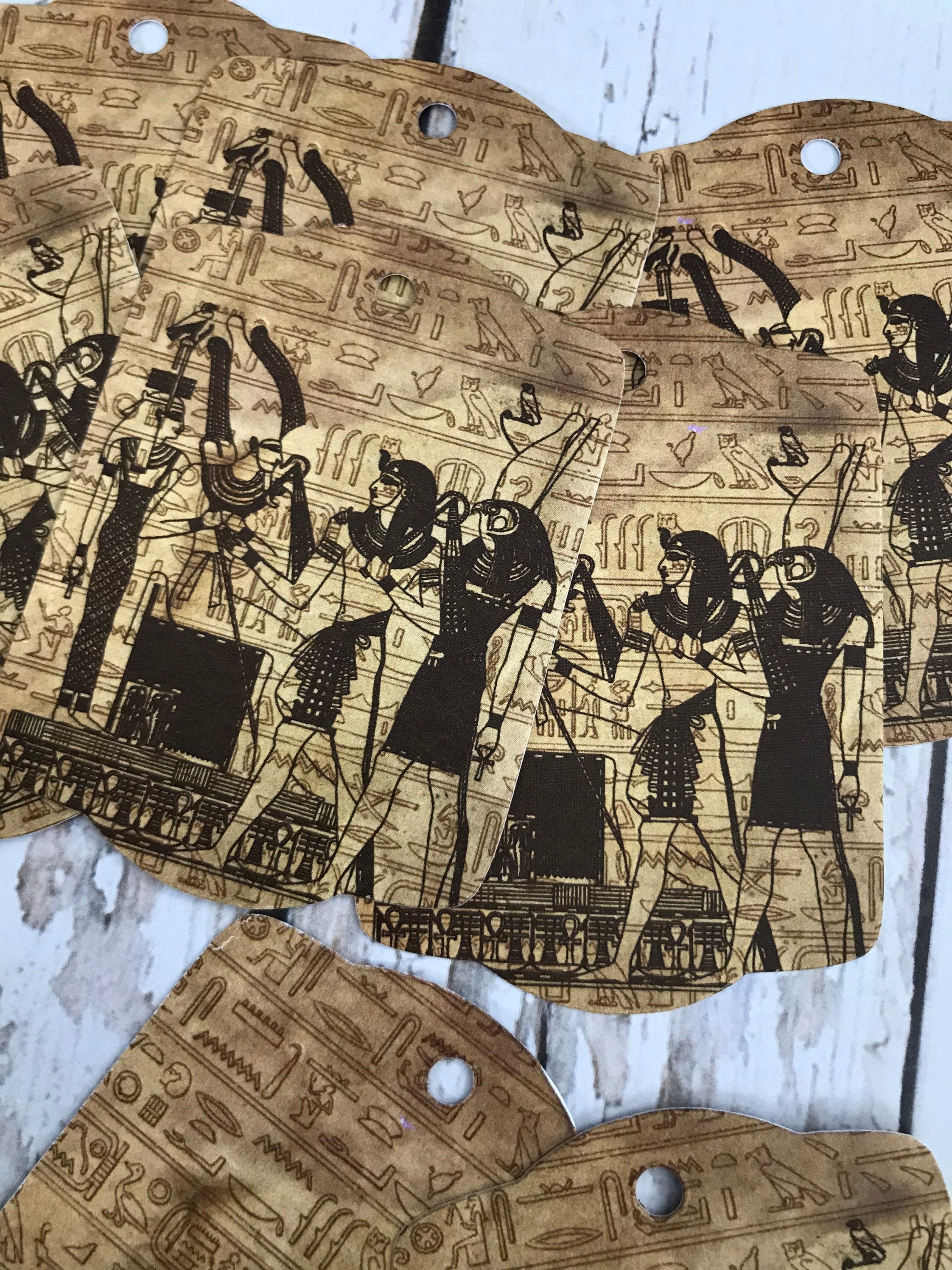 Egyptian gift Tags Tea Stained Tags Egypt party tags Etsy