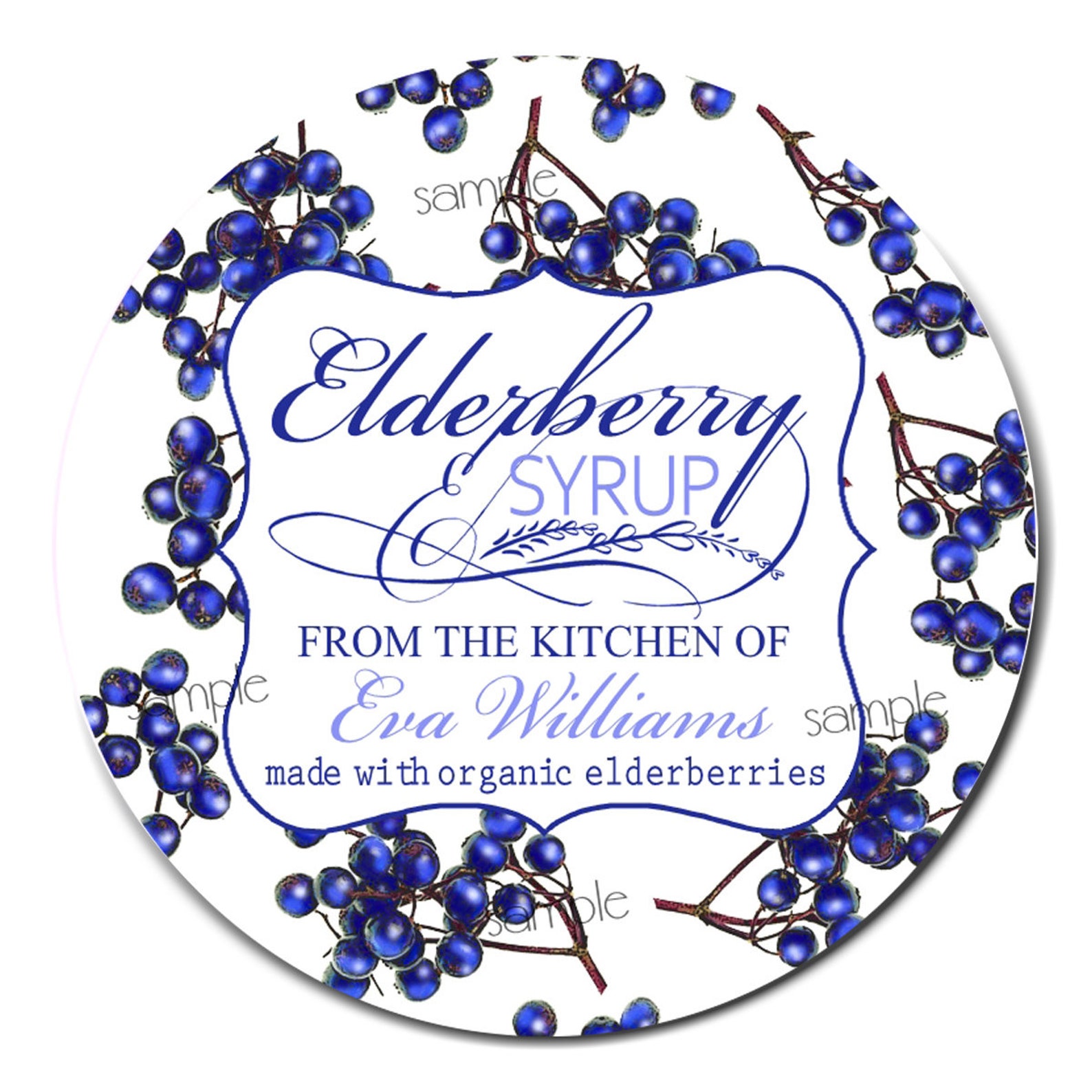 Elderberry Syrup Labels Elderberry Jam Labels Elderflower - Etsy