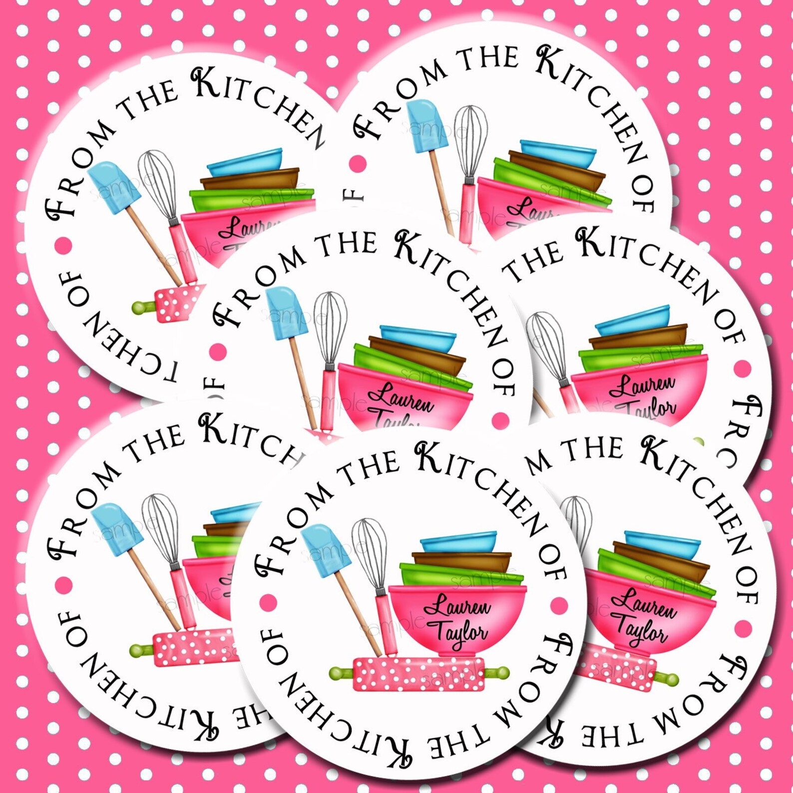 Kitchen Stickers Baking Labels Kitchen Supplies Rolling Etsy