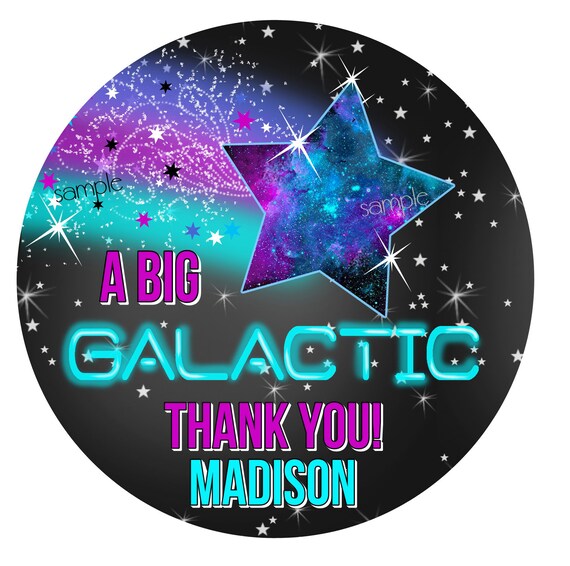 Galaxy Stickers, Galaxy Party, Galaxy Birthday party Supplies, Gift stickers, Shooting Star, Out of this world, Space Party, Party Favors Il_570xn