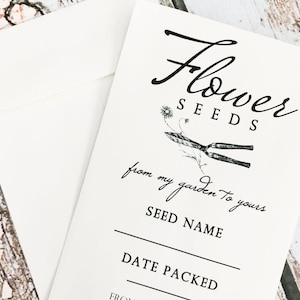 Personalized Garden Seed Envelopes – Custom seed packets, Set of 10
