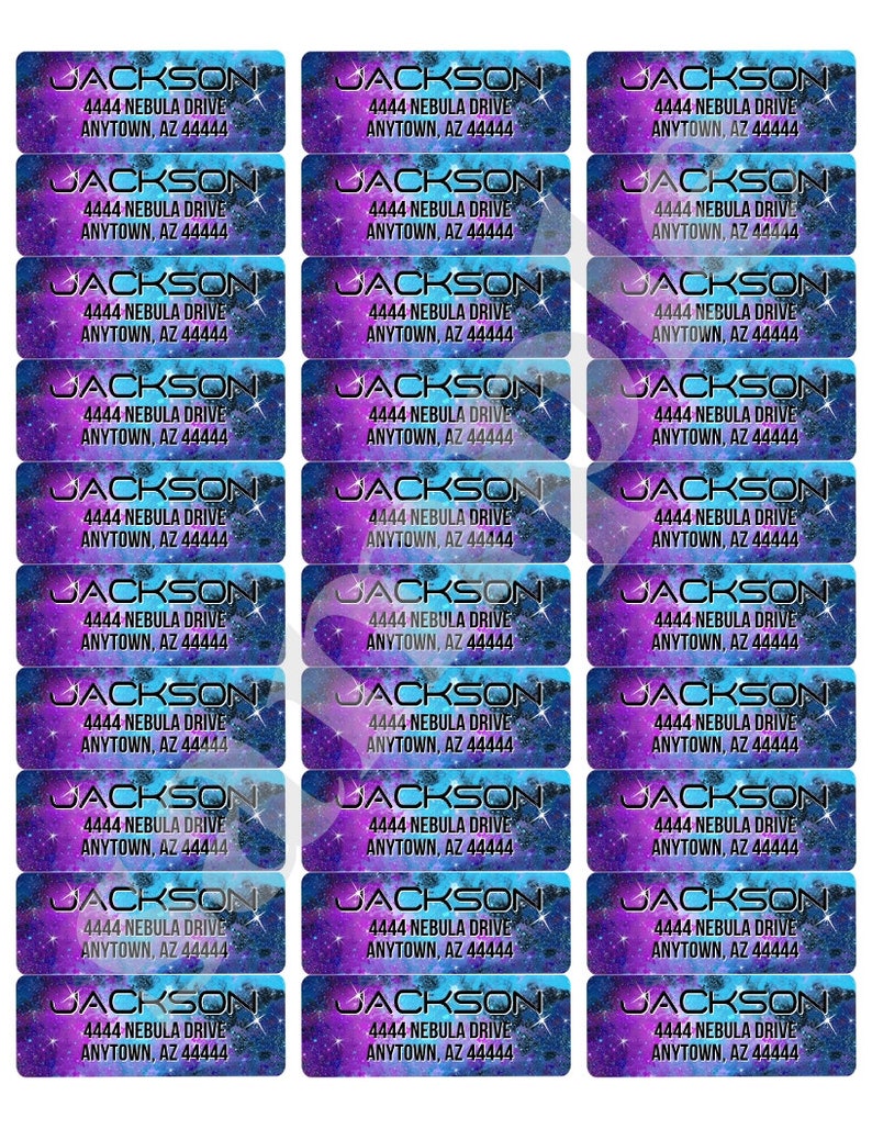 galaxy address labels galaxy stickers labels galaxy name