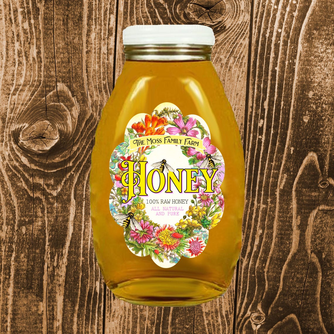Custom Honey Labels Honey Stickers Raw Honey Bottle labels Etsy
