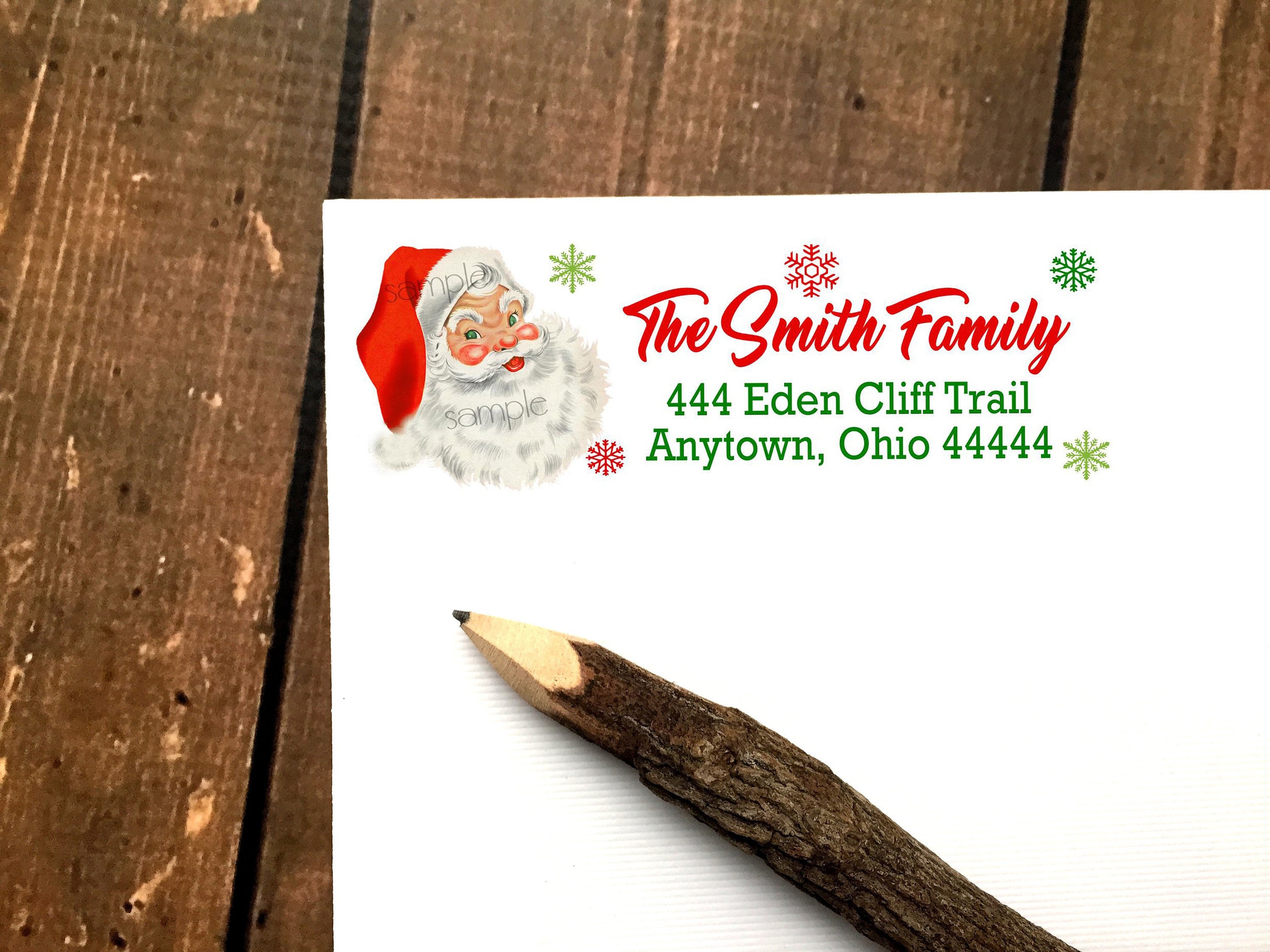 Santa Claus Return Address Labels, Santa address labels ...