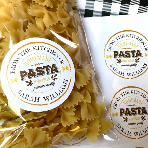 Homemade Pasta Labels, Fresh Pasta Labels, Pasta Noodle Labels