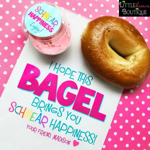 Bagel bags, Bagel party, Bagel Favors, Rainbow bagel Favor Bags, Treat