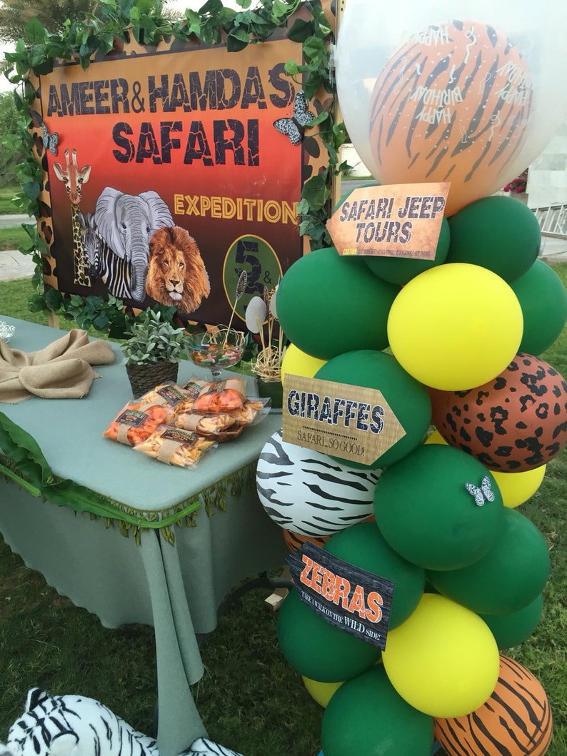 Printable Safari Jungle Poster DIY 20 X 28 Size Backdrop Etsy