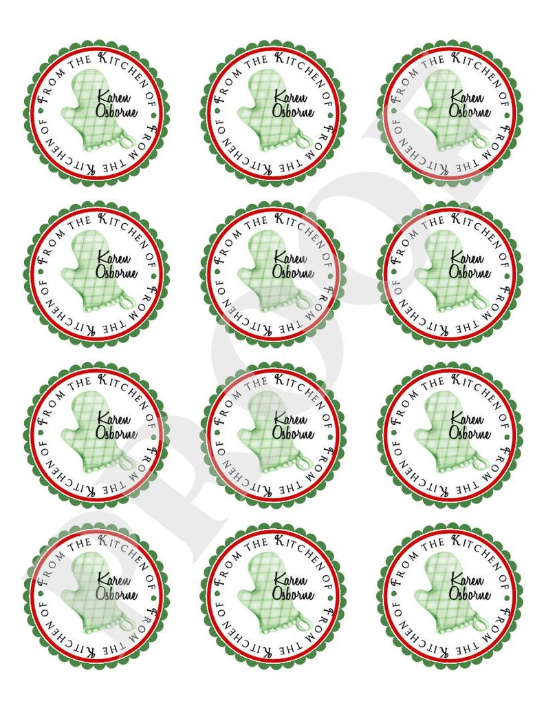 Download Personalized baking labels kitchen baking stickers custom ...