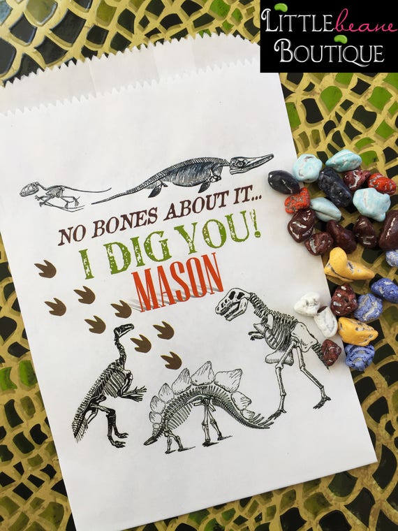 Dinosaur party Favor bags, Dinosaur Dig Candy bags, Dinosaur birthday, Dino dig bags, Dinosaur Excavation Birthday Party Il_570xn