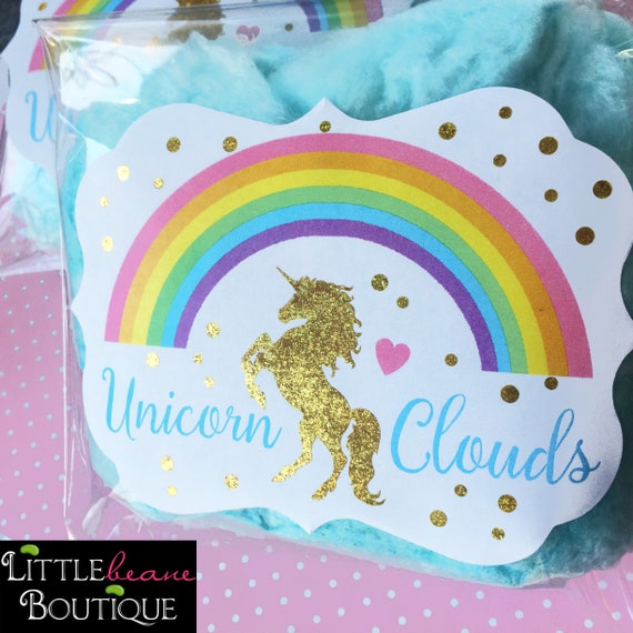 Unicorn Birthday Party, Unicorn Stickers, Unicorn Favors, Unicorn Face,  Cotton Candy, Baby Unicorn Fur, Personalized, Rainbow Unicorn 