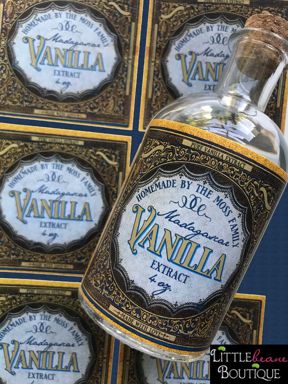 Vanilla Extract Labels - Homemade Vanilla Extract labels, Vintage Vanilla Extract bottle labels Il_570xn